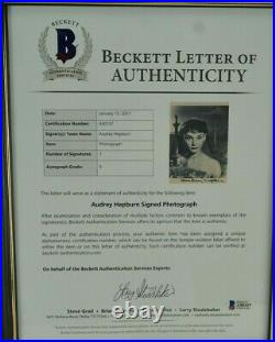 Audrey Hepburn Autographed Postcard with Beckett COA