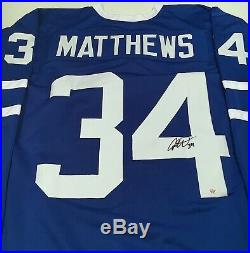 Auston Matthews Autographed Signed Jersey with COA Toronto Maple Leafs