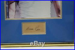 Authentic Bruce Lee Autograph Photo, Picture with Cut Signature COA Glass Framed