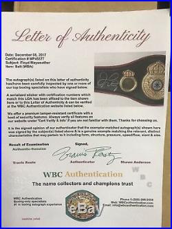 Authentic Floyd Mayweather jr signed WBA Half Size Belt With WBC Coa