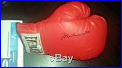 Authentic Muhammad Ali signed glove with Online OnlineAuthentics COA