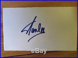 Authentic Stan Lee Signed Index Card With Coa