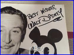 Authentic Walt Disney signed photograph Autograph Signature with COA