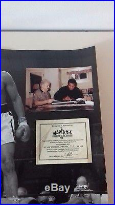 Authentic signed Muhammad Ali 16x 20 Picture/photo with Photo Proof and COA