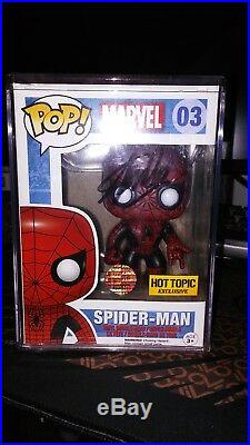 Autograph Signed Stan Lee Spider-Man Funko Pop! HT Exclusive #03 with COA