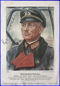 Autograph of Heinz Guderian (with COA)