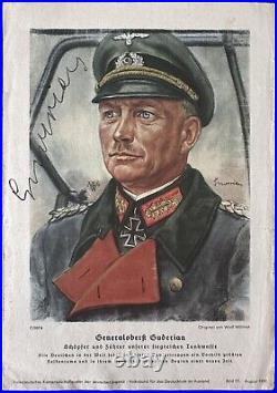 Autograph of Heinz Guderian (with COA)