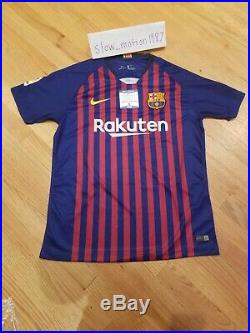 Autographed 2018/18 Lionel Messi Nike FC Barcelona Home Jersey with Beckett COA