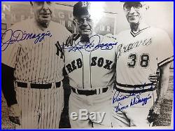 Autographed Dimaggio Brothers All 3 8x10 B&W photo comes with COA