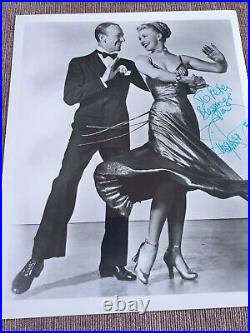 Autographed GINGER ROGERS signed 8x10 photo dancing with FRED ASTAIRE +COA