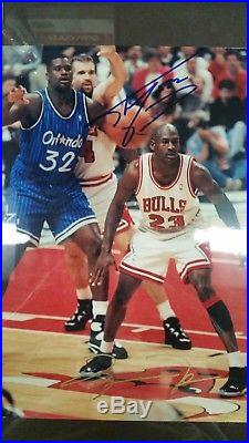 Autographed Michael Jordan and Shaquille O'neal photograph! With COA
