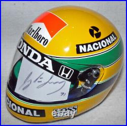 Ayrton Senna Autographed Signed Replica 1991 F1 Full Scale Helmet with COA