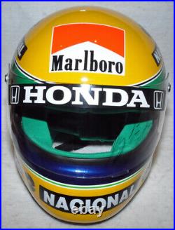 Ayrton Senna Autographed Signed Replica 1991 F1 Full Scale Helmet with COA