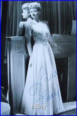 B&W photo signed by LUCILLE BALL, with COA, 8x10