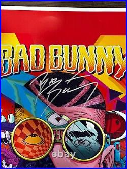 BAD BUNNY MUSIC POSTER 11x17 SIGNED & AUTHENTICATED with COA