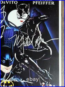 BATMAN RETURNS MOVIE POSTER 11x17 SIGNED & AUTHENTICATED with COA