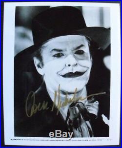 BATMAN movie photo signed by JACK NICHOLSON Joker, with COA, 8x10