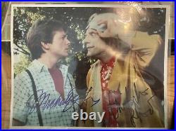 Back To The Future Photo Signed By Micheal J Fox And Christopher Lloyd With COA