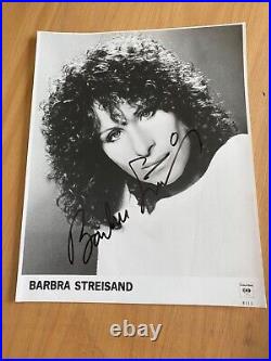 Barbara Streisand Signed Photograph With Coa