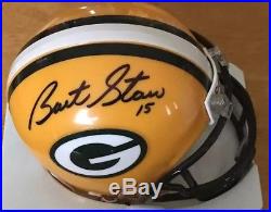 Bart Starr Green Bay Packers Autograph Signed Mini Helmet With Certified Coa