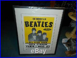 Beatles Shea Stadium Autographed Poster Signed by Sid Bernstein With COA