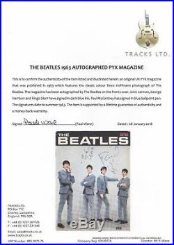 Beatles Signed PYX Magazine 1963 Fully Autographed With Tracks COA