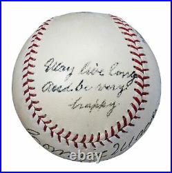 Beautiful Connie Mack Single Signed Autographed 1951 Baseball With JSA COA