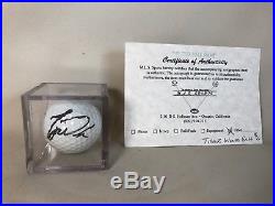 Beautiful Tiger Woods autographed golf ball with COA from The Old Ball Park