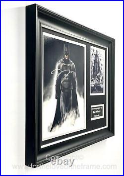 Ben Affleck Hand Signed Batman Photo in Handmade Wooden Display with COA