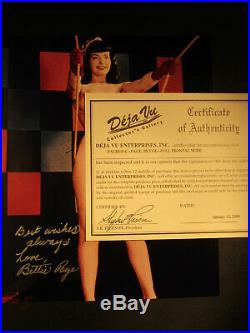 Bettie Page Full Frontal Nude Autographed with COA