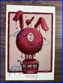 Blink 182 NEW ORLEANS LOUISIANA POSTER 11x17 SIGNED & AUTHENTICATED with COA