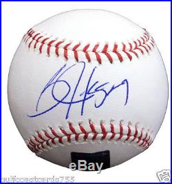 Bo Jackson Autographed Mlb Baseball With Coa Hologram & Proof Pic Royals Sox