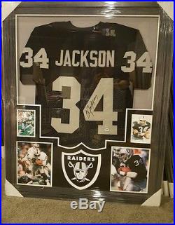 Bo Jackson Oakland Raiders Autographed Framed Jersey Psa Coa. With Pic