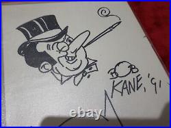 Bob Kane original genuine signed sketch Batman & Penguin sketch with COA