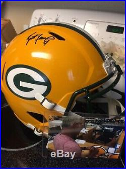 Brett Favre Autographed Rep NO RESERVE Packers Helmet Full Size (with COA)