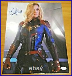 Brie Larson Actress Signed Captain Marvel Movie 11x14 Photo with JSA COA