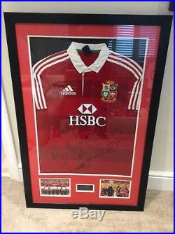 British Lions 2013 Signed Framed Shirt for the Tests vs Australia (with COA)