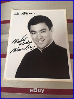 Bruce Lee Original Hand Written And Signed Photograph With Coa