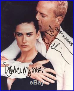 Bruce Willis And Demi Moore Signed Autographed 8x10 With Coa