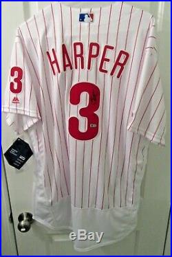 Bryce Harper Autographed Signed Jersey Phillies Nationals with RARE Patch COA