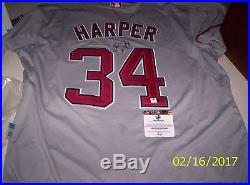Bryce harper majestic signed autographed jersey with coa global
