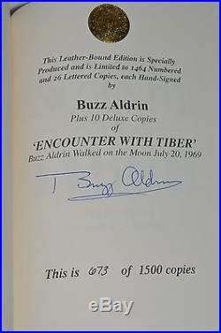 Buzz Aldrin Autograph Encounter With Tiber Signed Book Coa Space Nasa Moon 673