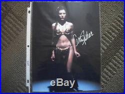 CARRIE FISHER-8x10 AUTOGRAPH- -STAR WARS PRINCESS LEIA with COA. SEXY OUTFIT