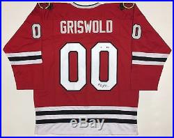 CHEVY CHASE GRISWOLD AUTOGRAPHED BLACKHAWKS JERSEY with BECKETT COA #I49046