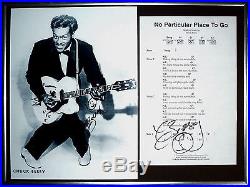 CHUCK BERRY GENUINE SIGNED SHEET MUSIC PRESENTATION with COA