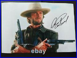 CLINT EASTWOOD in SPAGHETTI WESTERN Genuine signed 12x8 with coa SUPERB ITEM