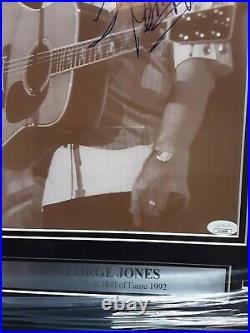 CMHOF George Jones Autographed 11x14 Photo With New Custom Frameing JSA COA
