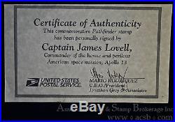 Captain James Lovell Apollo 13 Autograph Mars Pathfinder Stamp 15000 with COA