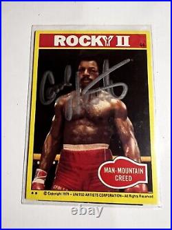 Carl Weathers signed Rocky II Trading Card With COA