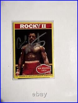 Carl Weathers signed Rocky II Trading Card With COA